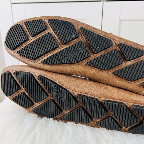 Rockport Brown Pebbled Brazilian Leather Slip on Loafers Driving Shoes Mens Sz 9 - Picture 6 of 8